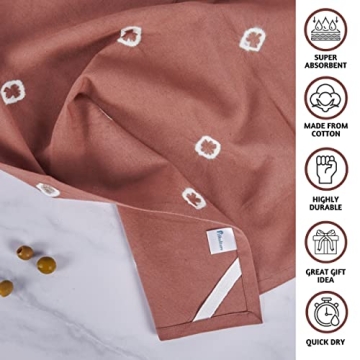 Folkulture Tie Dye Kitchen Towels Set of 3 Cotton Dishcloths