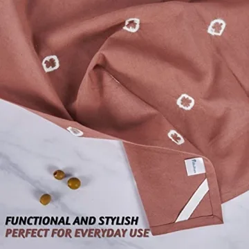 Folkulture Tie Dye Kitchen Towels Set of 3 Cotton Dishcloths