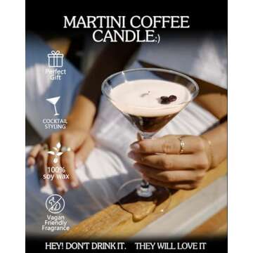 Vaiheng Martini Coffee Candles Gifts for Women, Scented Candles Unique Gifts for Women,Funny Cute Co...