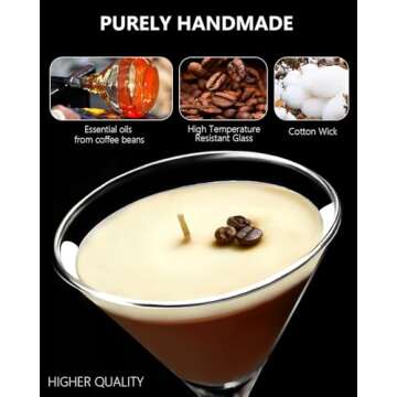 Vaiheng Martini Coffee Candles Gifts for Women, Scented Candles Unique Gifts for Women,Funny Cute Cool Cereal Soy Wax Candles for Home, Bedroom,Coffee Bar Scented for Christmas, Birthday,Halloween