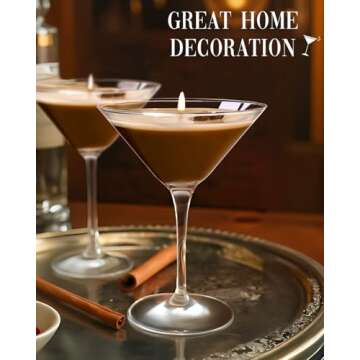 Vaiheng Martini Coffee Candles Gifts for Women, Scented Candles Unique Gifts for Women,Funny Cute Cool Cereal Soy Wax Candles for Home, Bedroom,Coffee Bar Scented for Christmas, Birthday,Halloween