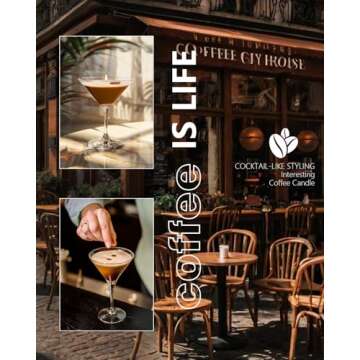 Vaiheng Martini Coffee Candles Gifts for Women, Scented Candles Unique Gifts for Women,Funny Cute Cool Cereal Soy Wax Candles for Home, Bedroom,Coffee Bar Scented for Christmas, Birthday,Halloween