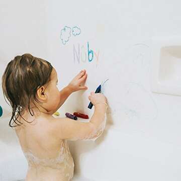 Nuby Easy Clean Bath Time Crayons for Kids | Fun & Colorful