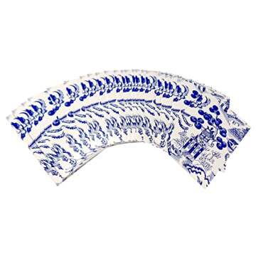 Jolitee Chinoiserie Blue Willow Gift Tags - Elegant Decorative Favor Tags for Weddings, Showers, Holidays - 40pcs, 3"x2"