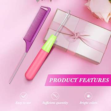 Luinabio Hair Crochet Hooks Set for Braiding & Extensions