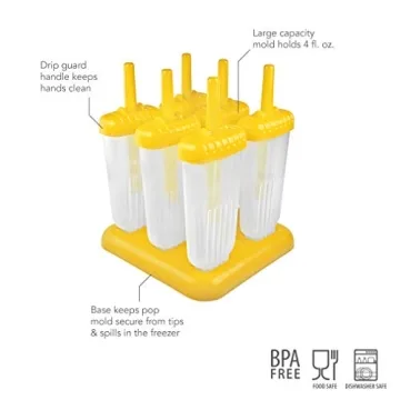 Tovolo Groovy Popsicle Molds Set – Mess-Free & Reusable