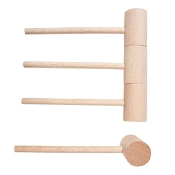 Durable Wooden Crab Lobster Mallets Set - 4 Hammers