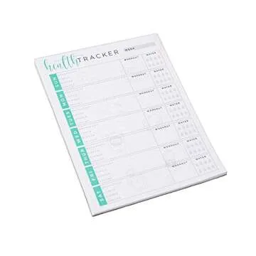 Tiny Expressions Fitness Journal Notepad for Health Goals