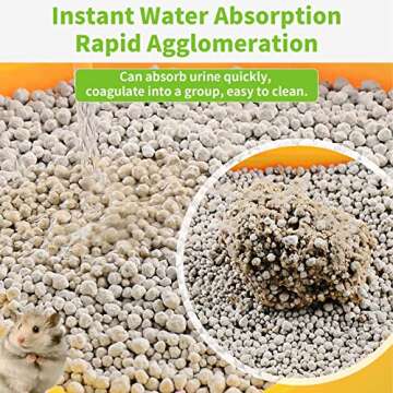 BNOSDM Small Animal Potty Training Litter 5.5lb Critter Litter for Hamster Bunny Bedding Odor Control Rabbit Litter Pellets for Guinea Pigs Rats Dwarf Hamsters Gerbils Ferrets Hedgehogs (Apple)
