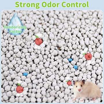 BNOSDM Small Animal Potty Training Litter 5.5lb Critter Litter for Hamster Bunny Bedding Odor Control Rabbit Litter Pellets for Guinea Pigs Rats Dwarf Hamsters Gerbils Ferrets Hedgehogs (Apple)