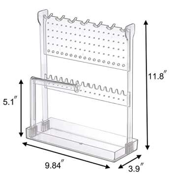 Sooyee 9-Tier Earring Organizer for Stylish Storage