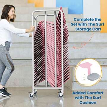 ECR4Kids The Surf Portable Lap Desk, Flexible Seating, Pink