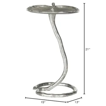 Artisan Mina Foil Petal Side Table for Stylish Living