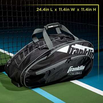 Franklin Sports Pickleball Paddle Bag - Pro Series Pickleball Bags for Paddles, Pickleballs, Gear + ...