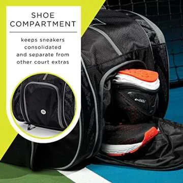 Franklin Sports Pickleball Paddle Bag - Pro Series Pickleball Bags for Paddles, Pickleballs, Gear + Equipment - Pickleball Paddle Bags for Men + Women - Perfect for Gear + Accessories