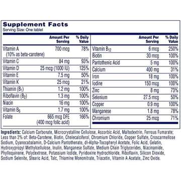 One A Day Women’s Multivitamin, Supplement with Vitamin A, Vitamin C, Vitamin D, Vitamin E and Zin...