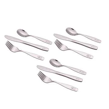 Exzact Kids Stainless Steel Cutlery Set - 9 pcs
