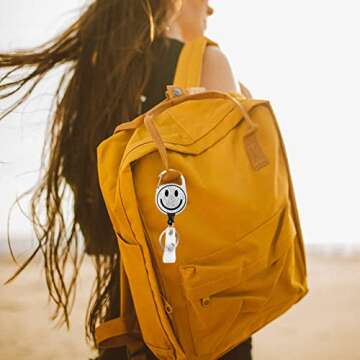 Stylish Rhinestone Retractable Badge Holder for Professionals