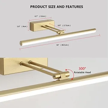 HOWMZON Battery Operated Picture Light with Remote Control