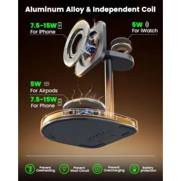 3-Point Power Magnetic Charging Station for Apple Devices