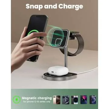 3-Point Power Magnetic Charging Station for Apple Devices
