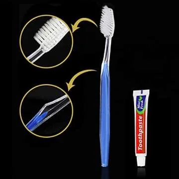skourvut Disposable Toothbrushes with Toothpaste Individually Wrapped 5 Colors Bulk Toothbrush and Toothpaste 10g for Homeless,Shelter,Air Bnb/Hotel/Guest Apartment (30)