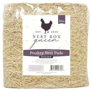 Nest Box Queen Excelsior Nest Pads - 10 Pack Made in USA