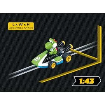 Carrera 64035 Mario Kart - Yoshi 1:43 Scale Analog Slot car Vehicle for GO!!! Electric and Battery Slot car Racing Track