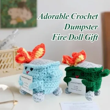 Emotional Support Crochet Dumpster Fire Doll