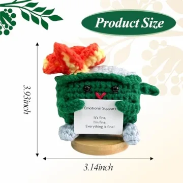 Emotional Support Crochet Dumpster Fire Doll