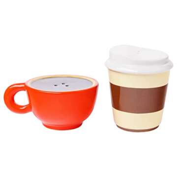 Silver Buffalo Gilmore Girls Latte Mug Ceramic Salt and Pepper Shaker Set