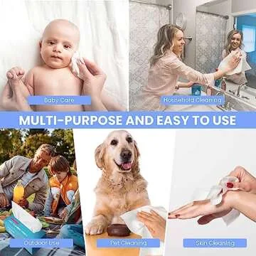 Mirucoo 100 Sheet Daily Cleansing Towels Ultra Soft Dry Wipes for Sensitive Skin Disposable Facial Washcloths 100% Organic Viscose Makeup Remover Tissues (Pack of 1)