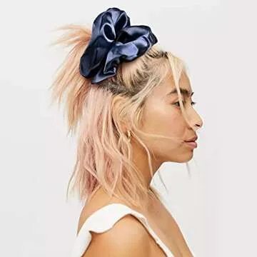 CEELGON Big Satin Scrunchies Set for All Hair Types