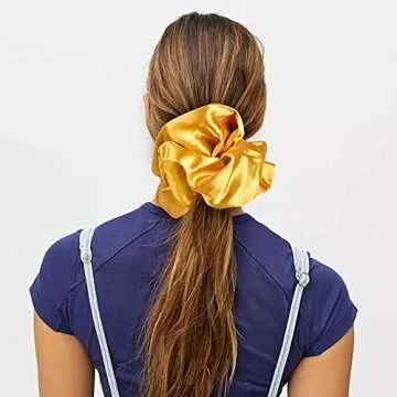 CEELGON Big Satin Scrunchies Set for All Hair Types