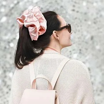 CEELGON Big Satin Scrunchies Set for All Hair Types