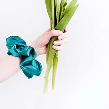 CEELGON Big Satin Scrunchies Set for All Hair Types