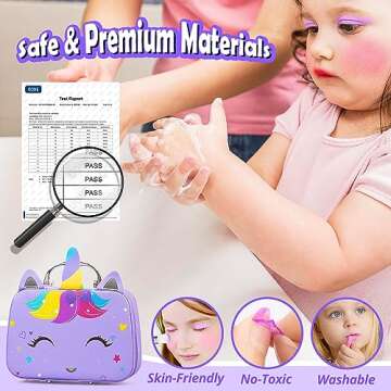 Kids Makeup Kit - Unicorn Case for Girls 3-12