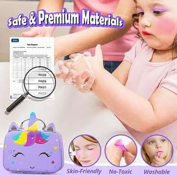 Kids Makeup Kit - Unicorn Case for Girls 3-12