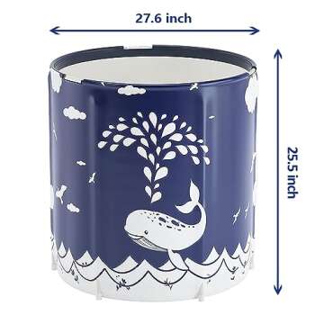 ptlsy Portable Bathtub for Adult, Ice Bath Tub for Adults, Folding Japanese Soaking Bath Tub Fit for...