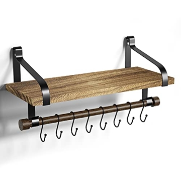 Love-KANKEI Rustic Wall Shelf Storage for Kitchen & Bath