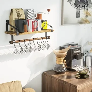 Love-KANKEI Rustic Wall Shelf Storage for Kitchen & Bath