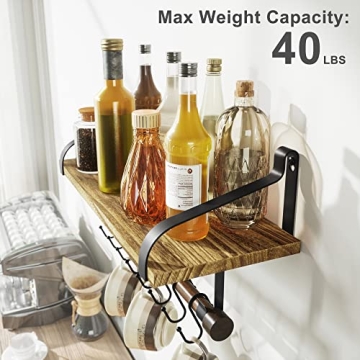 Love-KANKEI Rustic Wall Shelf Storage for Kitchen & Bath