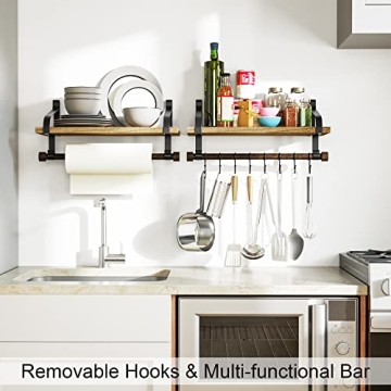 Love-KANKEI Rustic Wall Shelf Storage for Kitchen & Bath