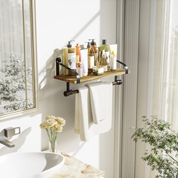 Love-KANKEI Rustic Wall Shelf Storage for Kitchen & Bath