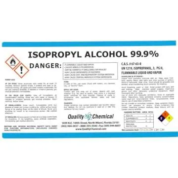 Premium 99.9% Pure Isopropyl Alcohol - 4 x 32 Oz Bottles