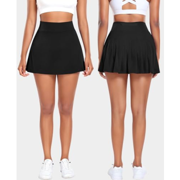 Stylish High Waisted Pleated Athletic Skirt for Women