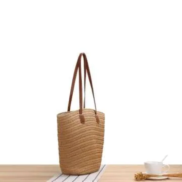 YYW Straw Bag: Chic Summer Rattan Handbag for Women