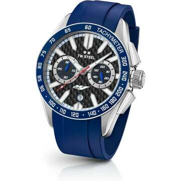 TW Steel Yamaha Racing Quartz Watch - Black Chrono Display