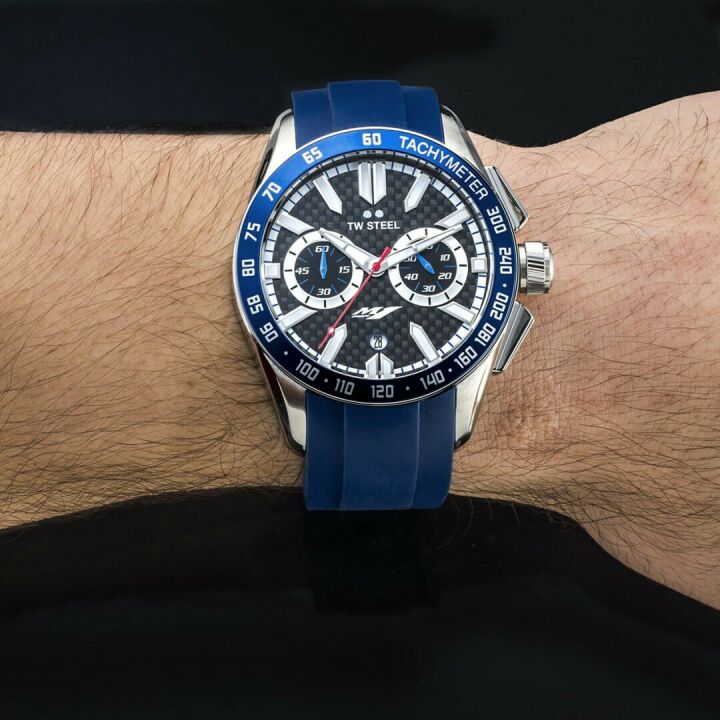 TW Steel Yamaha Racing Quartz Watch - Black Chrono Display
