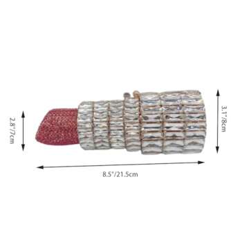 DEBIMY Women Glittering Evening Bag Rhinestone Crystal Lipstick Shape Evening Clutch Vintage Wedding...